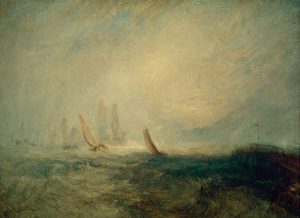 William Turner „Fischerboote bringen ein manövrierunfähiges Schiff in den Hafen von Ruysdael“ 91 x 123 cm
