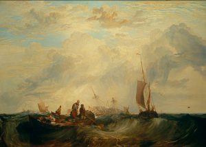 William Turner „Mündung der Maas: Handelsschiff für Orangen zerbricht auf der Sandbank“ 175 x 246 cm