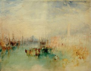 William Turner „Venedig: Schiffsabfahrt von der Riva degli Schiavoni, nahe der Ponte dell’Arsenale“ 24 x 31 cm