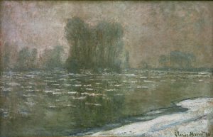 Claude Monet „Eisgang an einem nebligen Morgen“ 100 x 65 cm