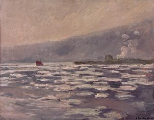 Claude Monet „Eisschollen bei der Schleuse von Port-Villez“ 92 x 73 cm