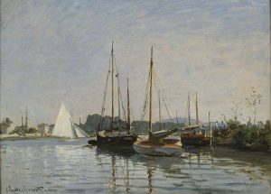 Claude Monet „Freizeitboote bei Argenteuil“ 65 x 49 cm