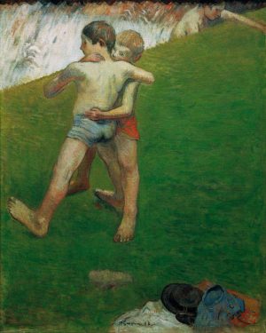 Paul Gauguin „Junge Ringkämpfer (Jeunes Lutteurs)“  73 x 93 cm