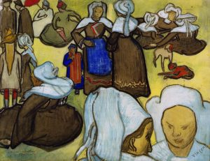Vincent van Gogh “Bretonische Frauen auf der Wiese”, 48,5 x 62 cm