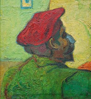 Paul Gauguin „Paul Gauguin (Mann mit roter Mütze)“  33 x 37 cm