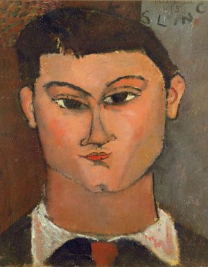 Amedeo Modigliani „Bildnis des Malers Moise Kisling“ 28 x 37 cm