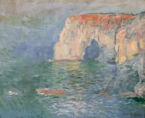 Claude Monet „Etretat Manneporte Reflexe auf dem Wasser“ 81 x 65 cm