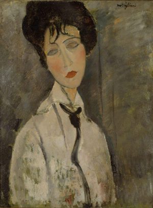 Amedeo Modigliani „La femme à la cravatte noir“ 50 x 65 cm