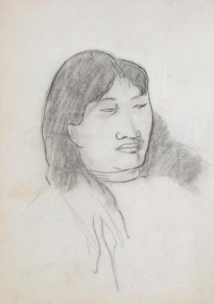 Paul Gauguin „Studie einer jungen Tahiterin“  34 x 47 cm
