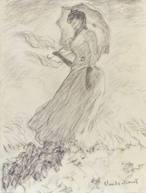 Claude Monet „Frau mit Sonnenschirm“ 23 x 30 cm