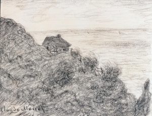 Claude Monet „Die Hütte der Zollwärter bei Pourville“ 27 x 21 cm