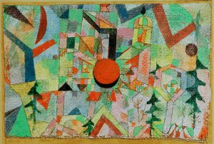 Paul Klee „Burg mit untergehender Sonne“ 28 x 19 cm