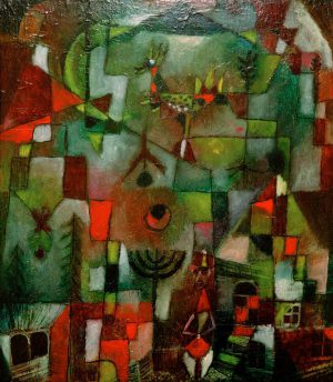 Paul Klee „Bild mit dem Hahn und dem Grenadier“ 41 x 47 cm