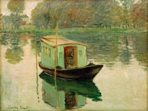 Claude Monet „Das Atelierboot“ 64 x 50 cm