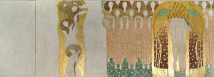 Gustav Klimt „Beethovenfries – Die Sehnsucht nach Glück findet Stillung in der Poesie (Ausschnitt)“ 1381 x 220 cm