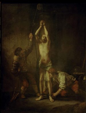 Rembrandt “Christus an der Geißelsäule“ 72 x 93 cm