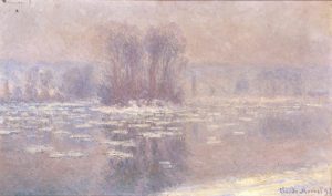 Claude Monet „Eisschollen auf der Seine bei Bennecourt“ 100 x 60 cm