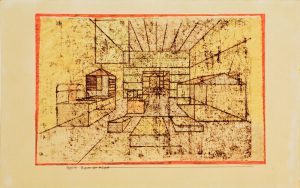 Paul Klee „Raum der Häuser“ 35 x 23 cm