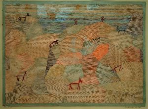 Paul Klee „Landschaft mit Eseln“ 56 x 41 cm