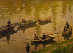 Claude Monet „Angler an der Seine bei Poissy“ 81 x 59 cm