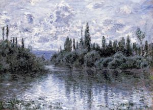 Claude Monet „Nebenarm der Seine bei Vetheuil“ 80 x 60 cm