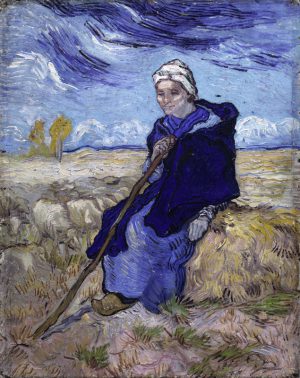 Vincent van Gogh “Die Schaeferin” (nach Millet), 52,7 x 40,7 cm