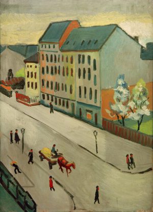 August Macke „Unsere Straße in Grau“ 58 x 80 cm