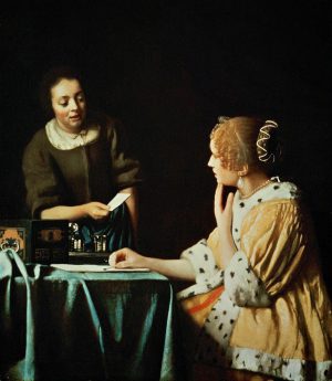Jan Vermeer „Dame mit Dienstmagd und Brief“ 78 x 90 cm