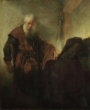 Rembrandt “Der Apostel Paulus im Nachdenken“ 38.6 x 47.2 cm