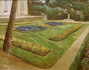 Max Liebermann „Die Blumenterrasse im Wannseegarten nach Nordwesten“ 81 x 64 cm