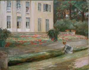 Max Liebermann „Die Blumenterrasse im Wannseegarten nach Nordwesten“ 94 x 75 cm