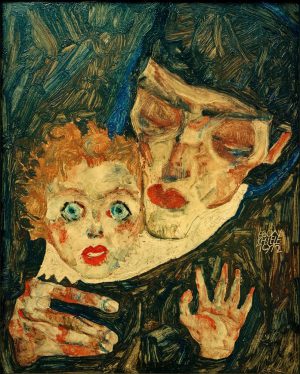 Egon Schiele „Mutter und Kind“ 29 x 37 cm