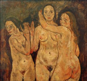 Egon Schiele „Drei stehende Frauen“ 109 x 100 cm