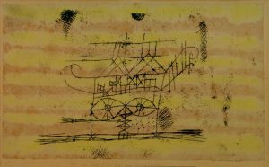 Paul Klee „Gerüst für den Kopf einer Monumentalplastik“ 37 x 22 cm