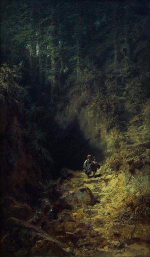 Spitzweg Carl „Schulkinder im Wald“ 32 x 54 cm
