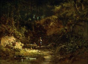 Spitzweg Carl „Mädchen am Waldbrunnen“ 38 x 29 cm