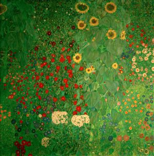 Gustav Klimt „Bauerngarten mit Sonnenblumen“ 110 x 110 cm