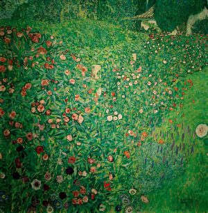 Gustav Klimt „Italienische Gartenlandschaft“ 110 x 110 cm