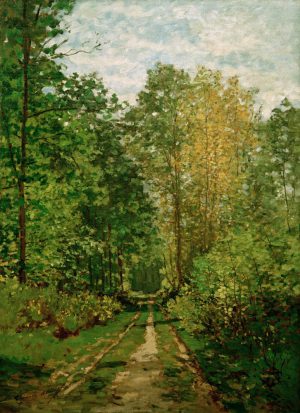 Claude Monet „Waldweg -Wald von Fontainebleau“ 59 x 81 cm