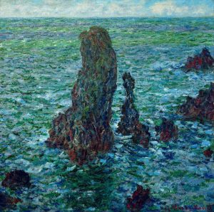 Claude Monet „Die Felsenpyramiden von Port-Coton“ 65 x 65 cm