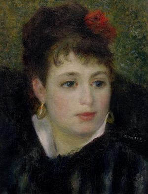 Auguste Renoir „Frau mit Rose“ 27 x 35 cm