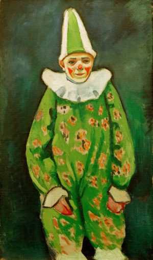 August Macke „Clown in grünem Kostüm“ 72 x 122 cm
