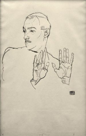 Egon Schiele „Arthur Roessler“ 31 x 49 cm