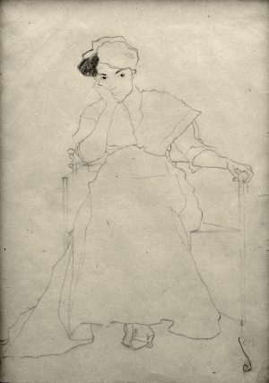 Egon Schiele „Sitzende“ 31 x 45 cm