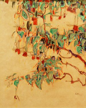 Egon Schiele „Fuchsienzweige Sonnenbaum“ 31 x 40 cm