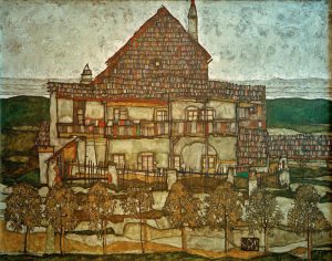 Egon Schiele „Haus mit Schindeldach“ 140 x 110 cm