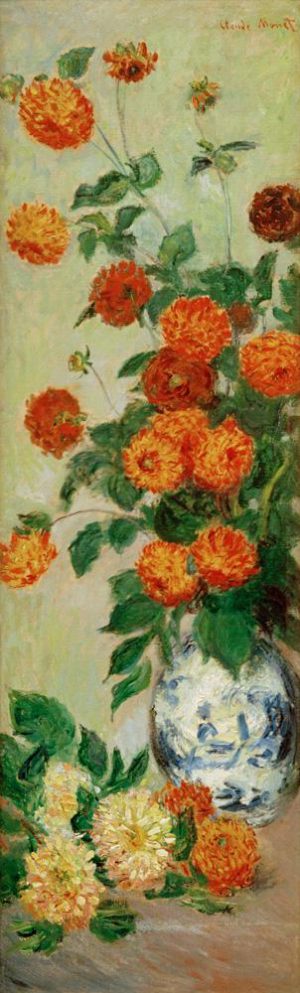 Claude Monet „Dahlien“ 37 x 128 cm