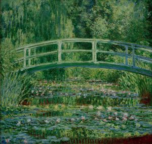 Claude Monet „Der Seerosenteich mit der japanischen Brücke“ 89 x 90 cm