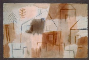 Paul Klee „Ort in Blau und Orange“ 50 x 35 cm