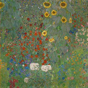 Gustav Klimt „Garten mit Sonnenblumen“ 110 x 110 cm